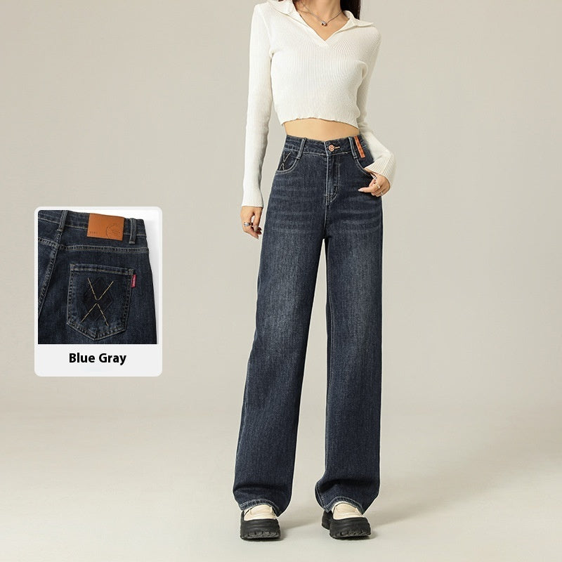 Retro Embroidered Wide Leg Jeans