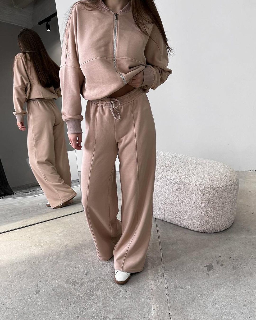 Cardigan Jacket and Straight Leg Pants Set