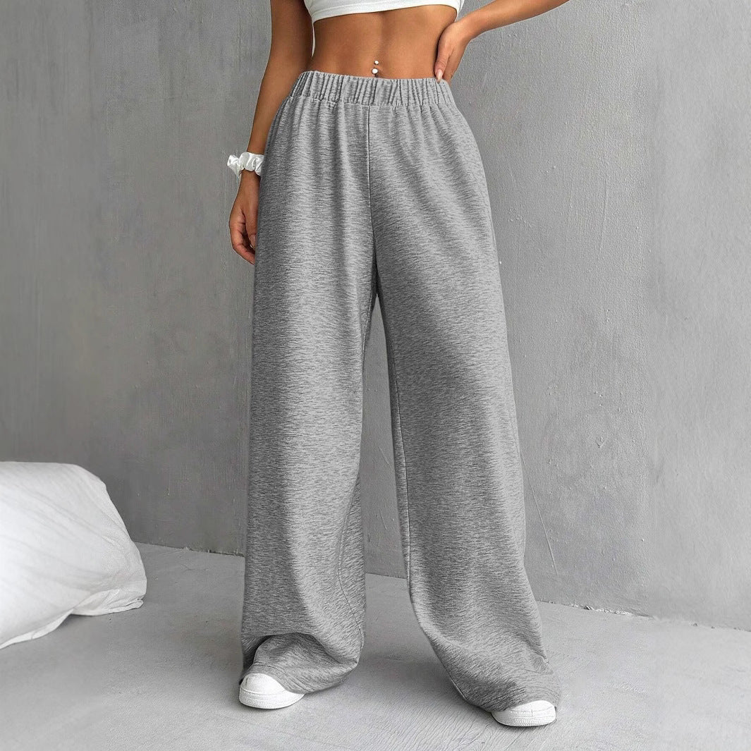 Loose Solid Color Casual Track Sweatpants