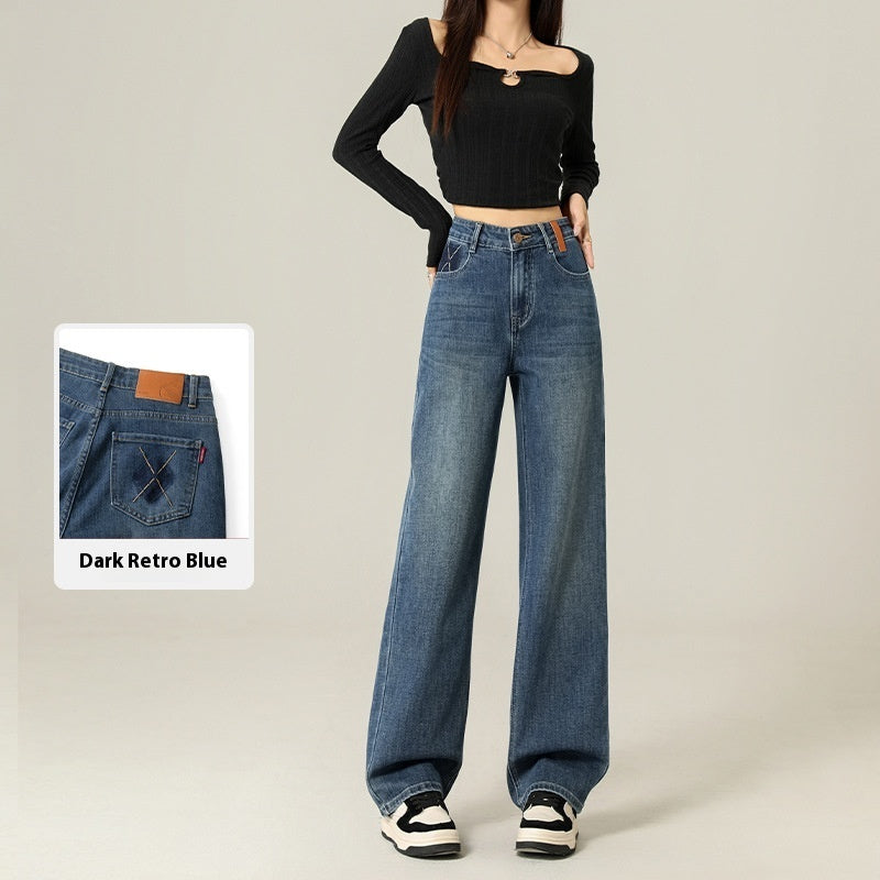 Retro Embroidered Wide Leg Jeans