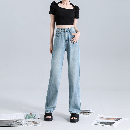 Loose High Waist Wide-leg Denim Jeans