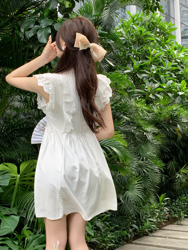 New Chinese Style Buttoned Loose And Beautiful A Line Short Skirt